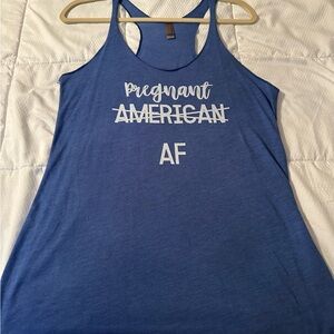 Next Level Apparel Blue Graphic Women's Tank Top